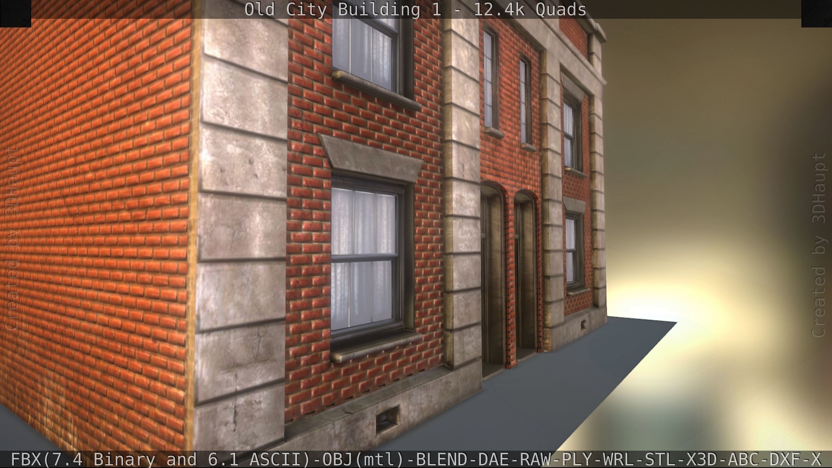 Old City Building 1 Low-poly 3D model_37