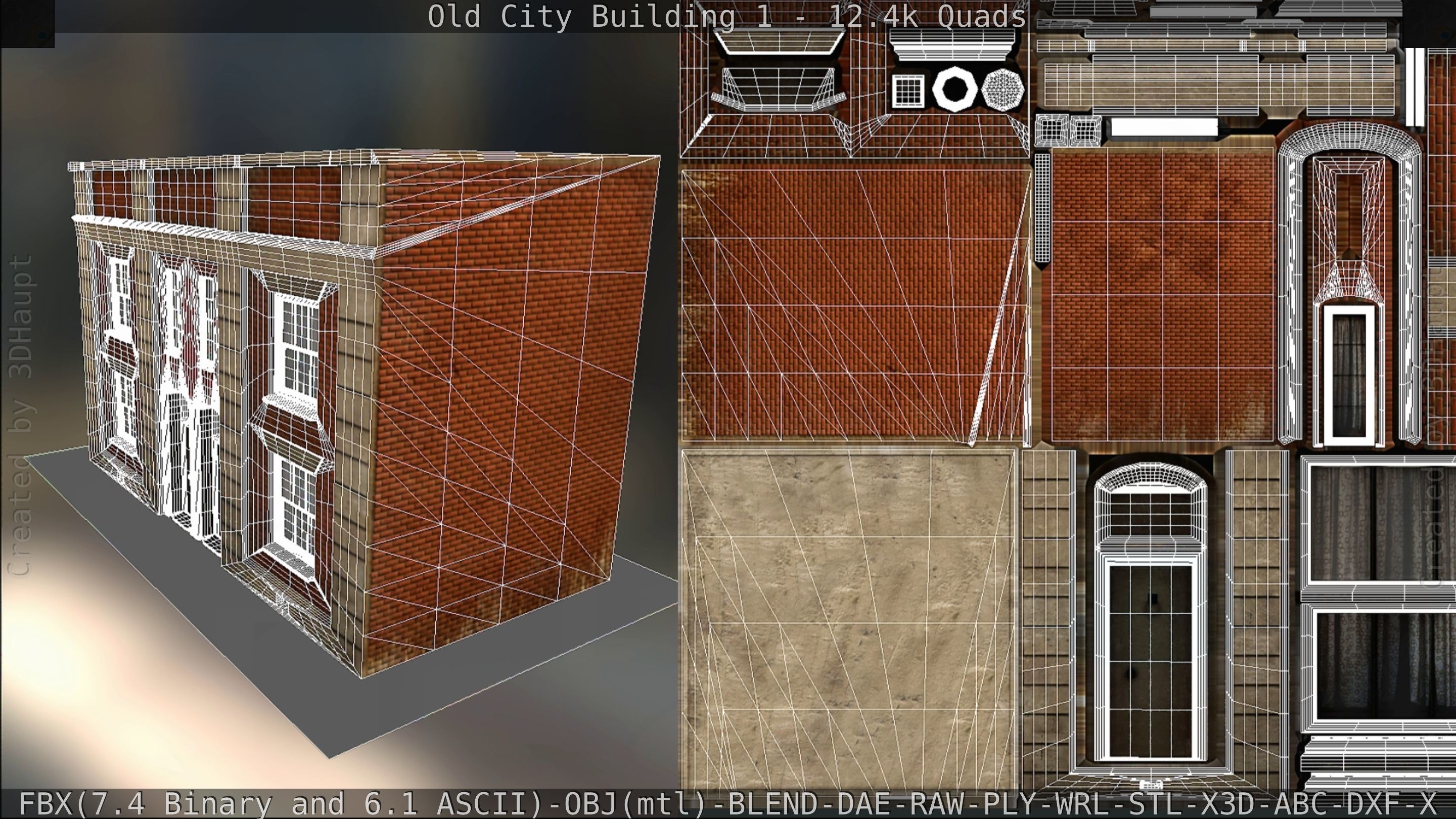 Old City Building 1 Low-poly 3D model_141