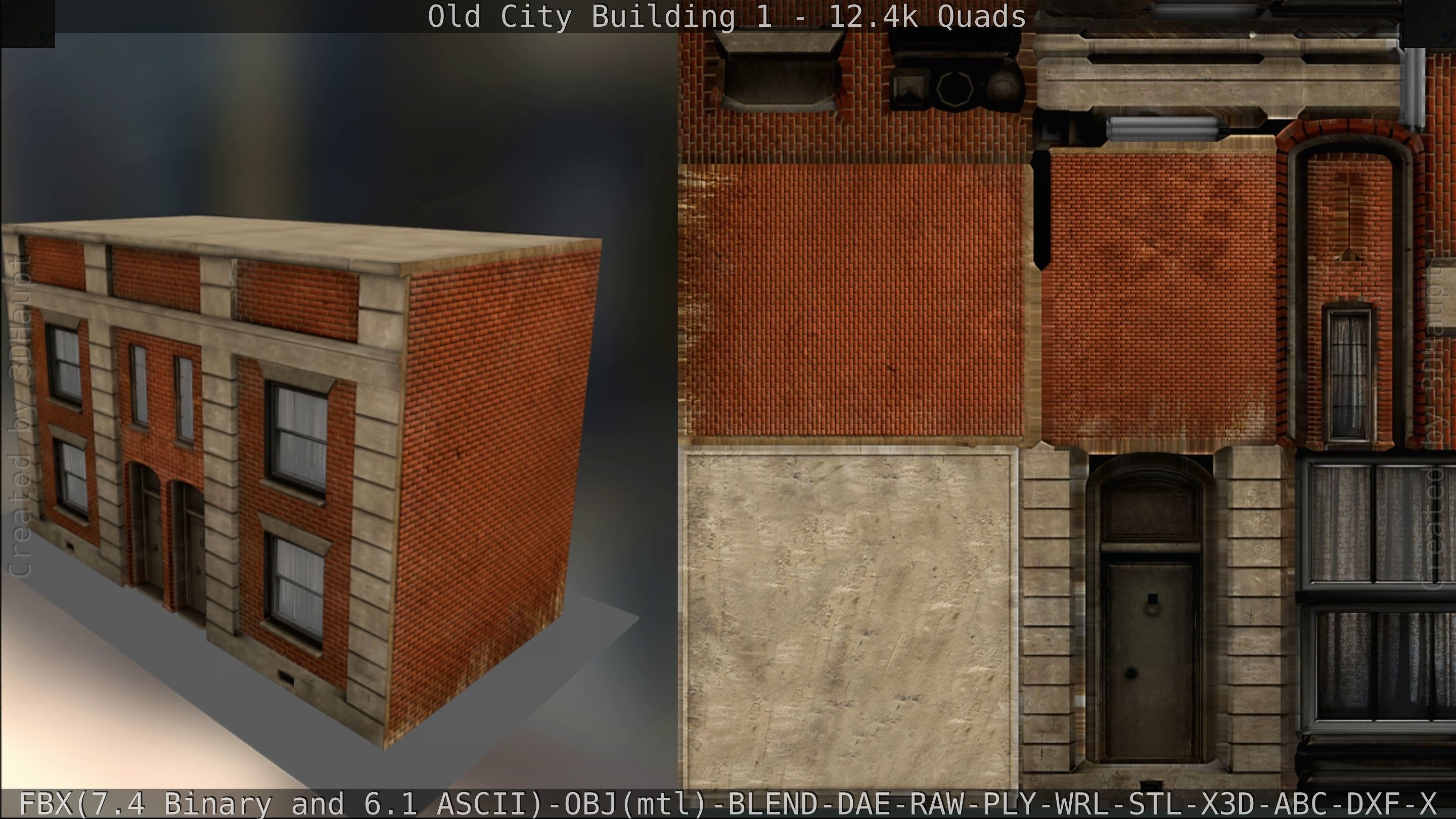 Old City Building 1 Low-poly 3D model_125