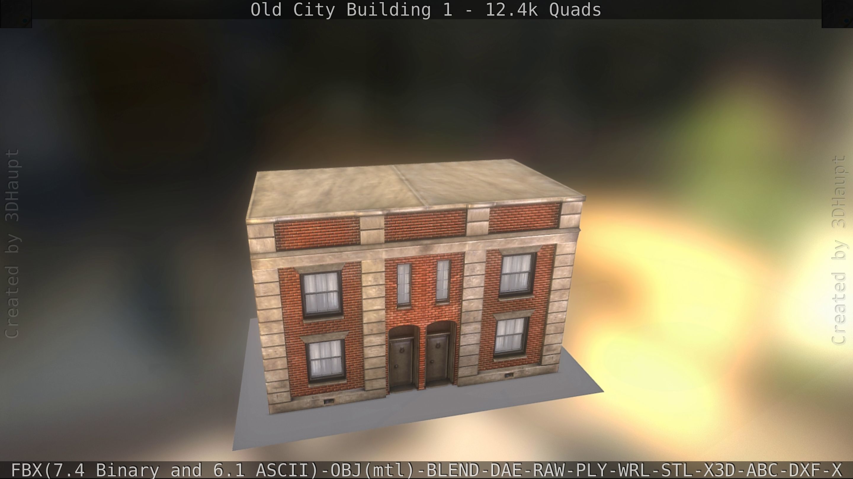 Old City Building 1 Low-poly 3D model_49