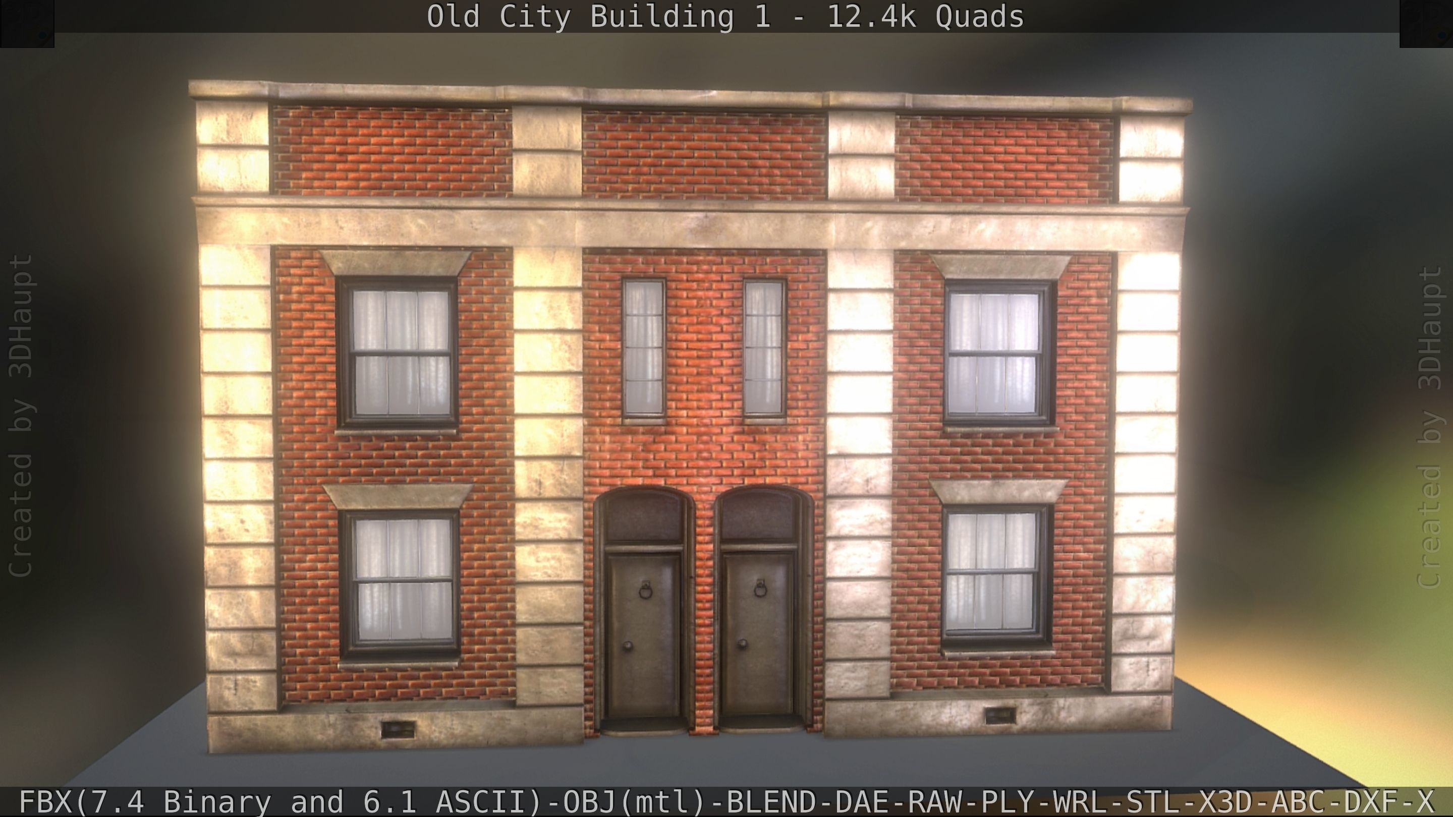 Old City Building 1 Low-poly 3D model_187