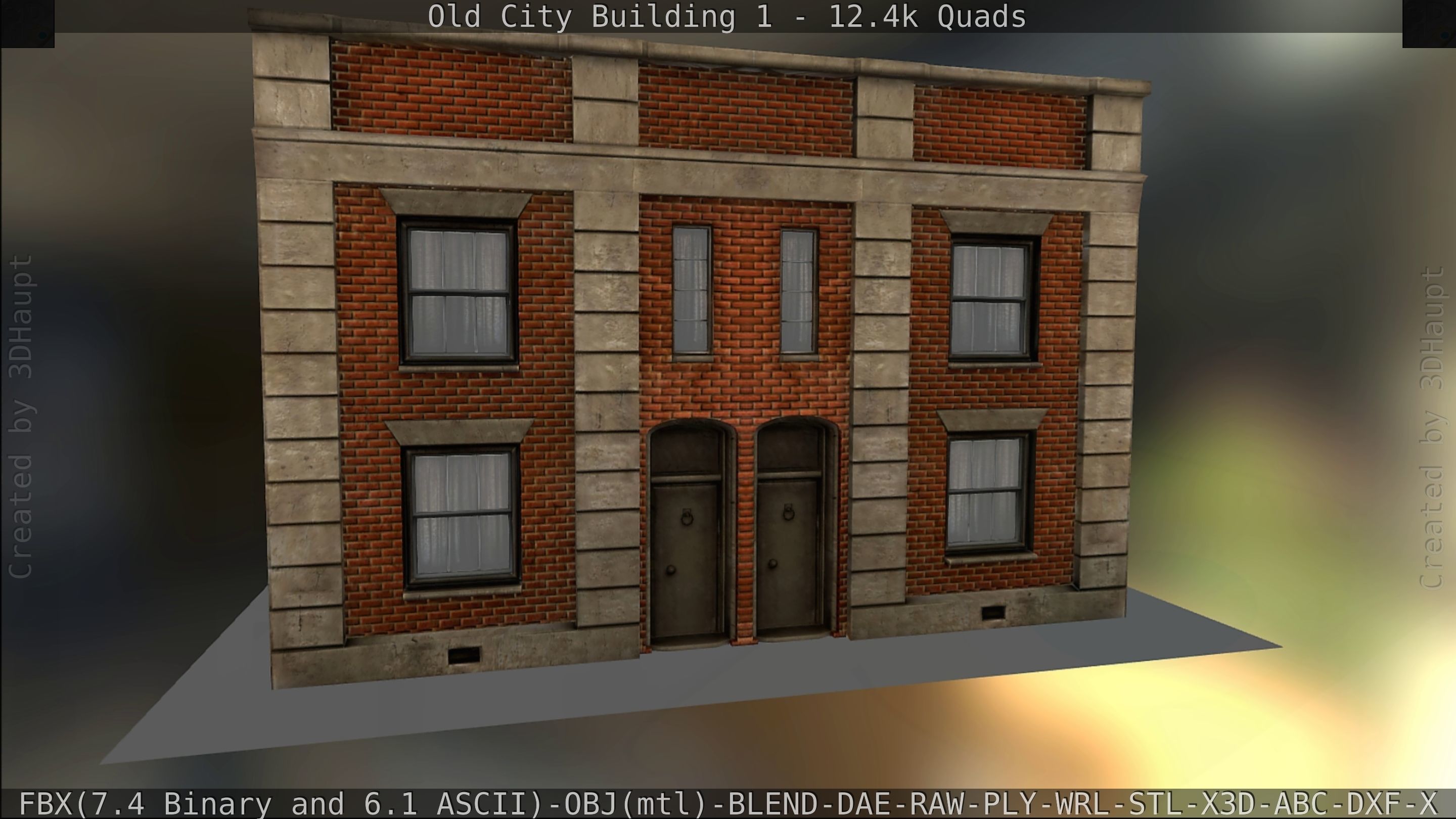 Old City Building 1 Low-poly 3D model_118