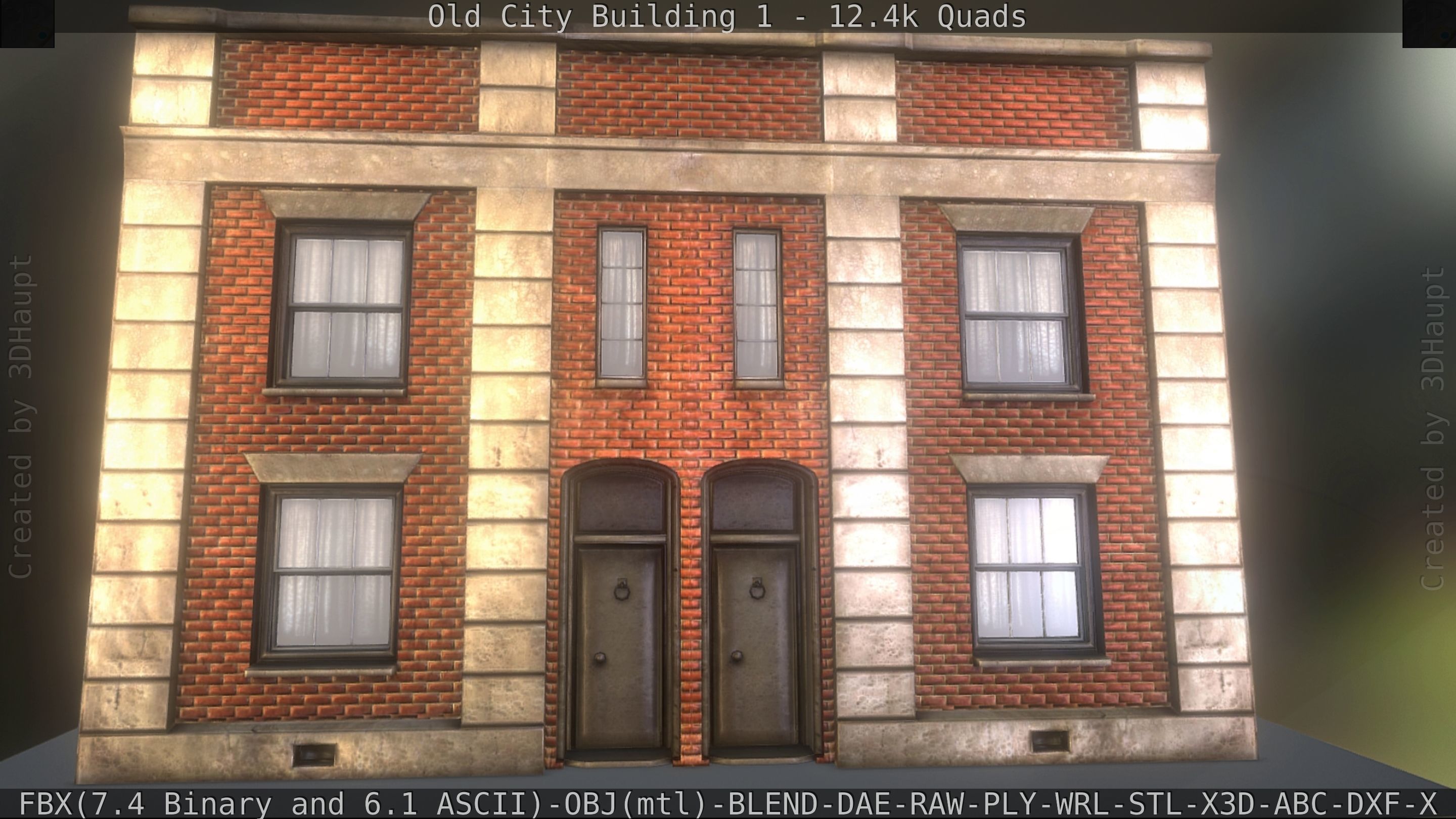 Old City Building 1 Low-poly 3D model_190