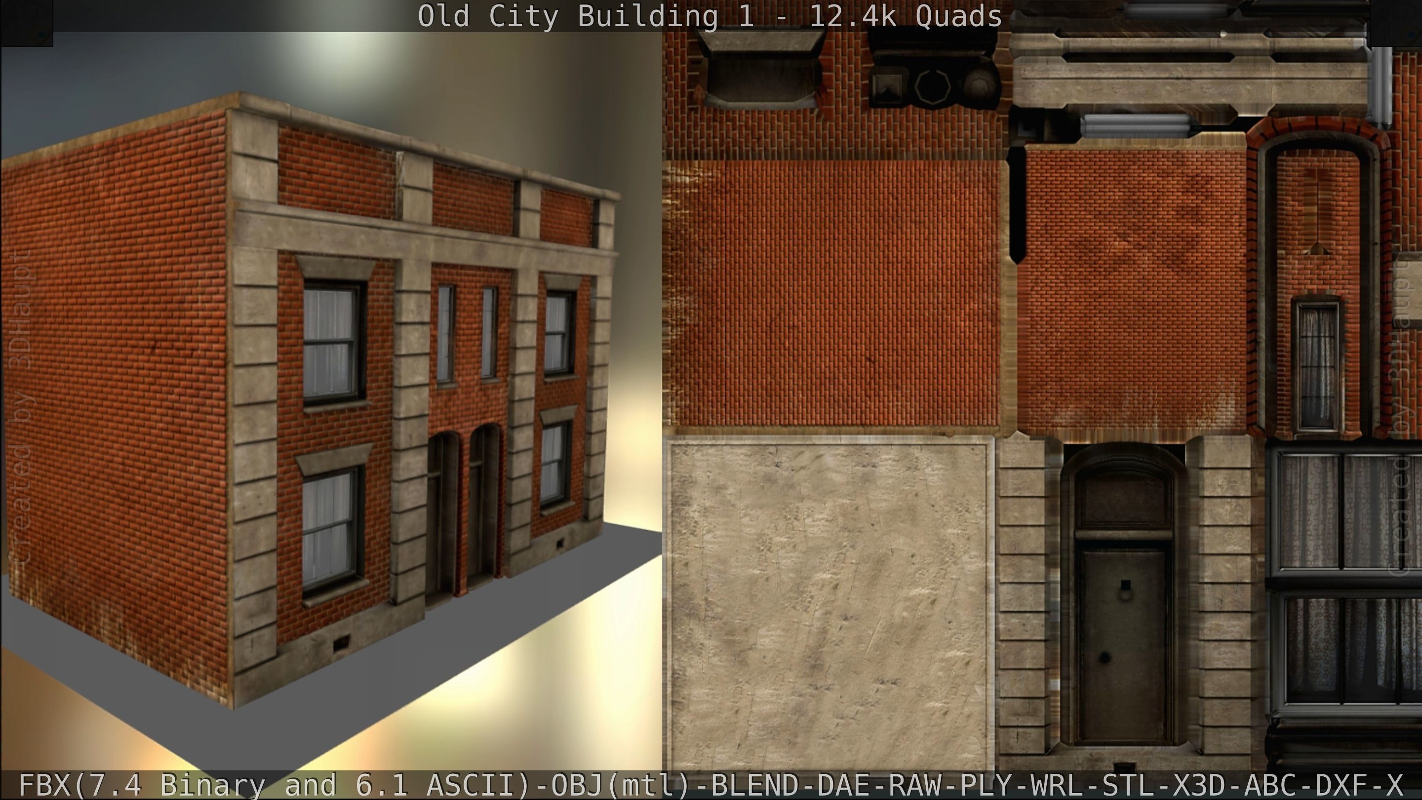 Old City Building 1 Low-poly 3D model_122