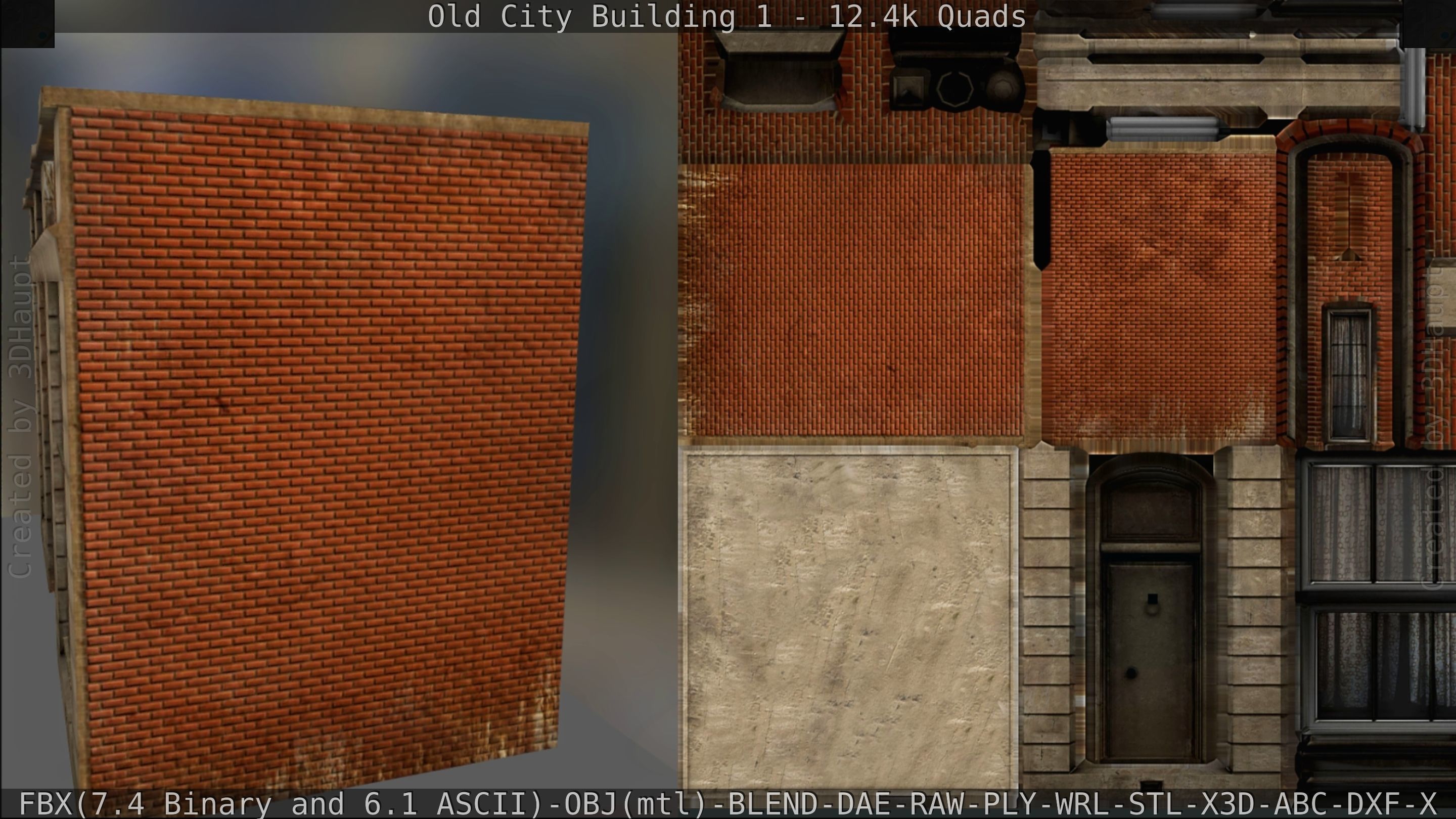 Old City Building 1 Low-poly 3D model_129