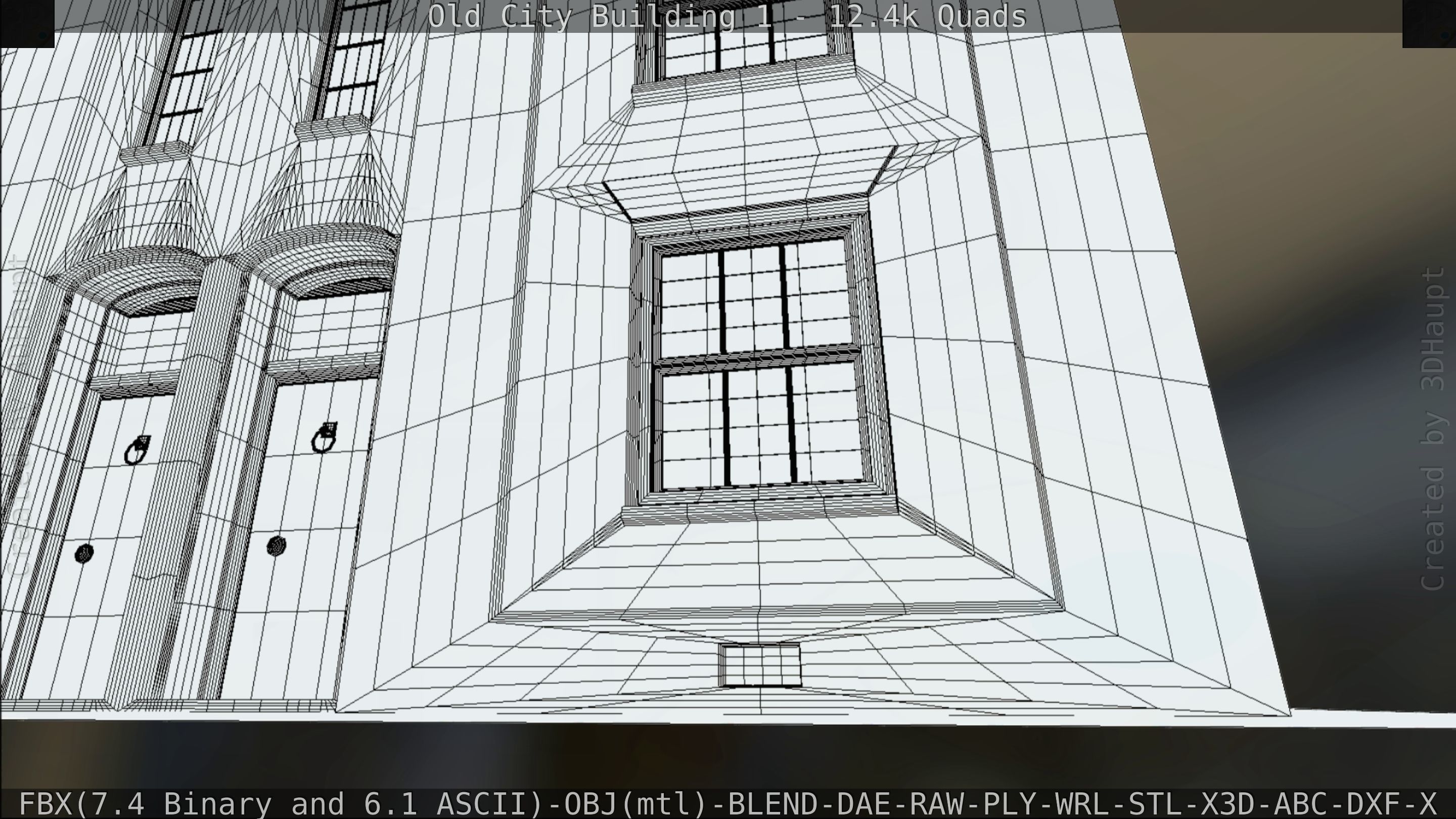 Old City Building 1 Low-poly 3D model_85