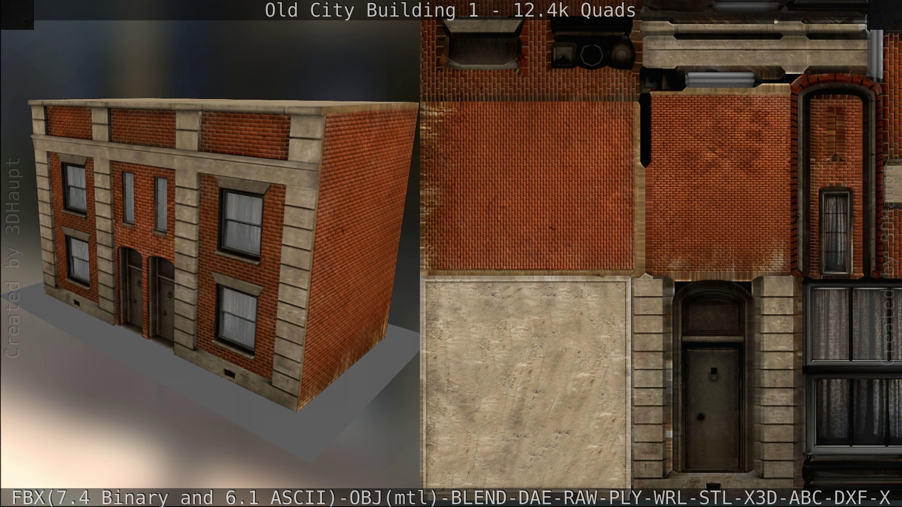 Old City Building 1 Low-poly 3D model_131