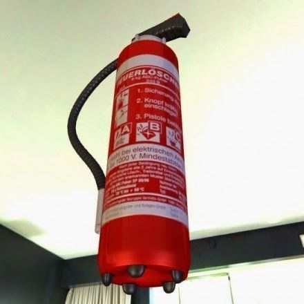 Red fire extinguisher Low-poly 3D model_6