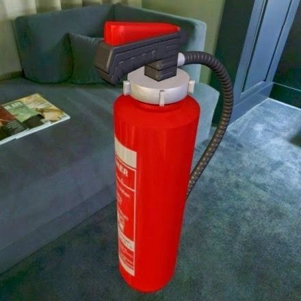 Red fire extinguisher Low-poly 3D model_8