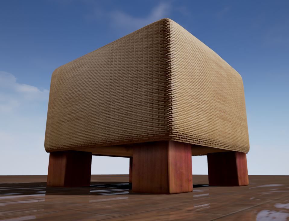 Basket Stool Free 3D model_29