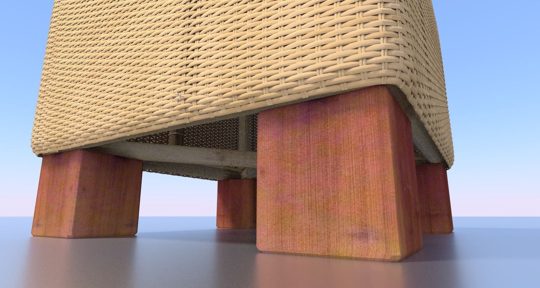 Basket Stool Free 3D model_4