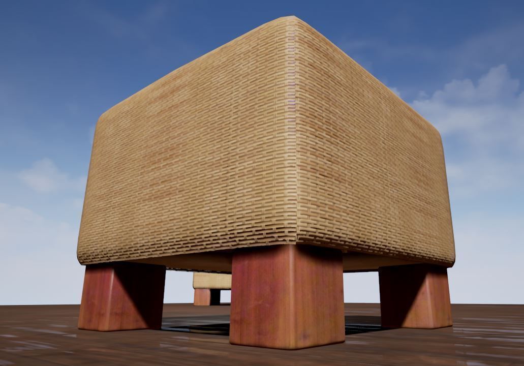 Basket Stool Free 3D model_30