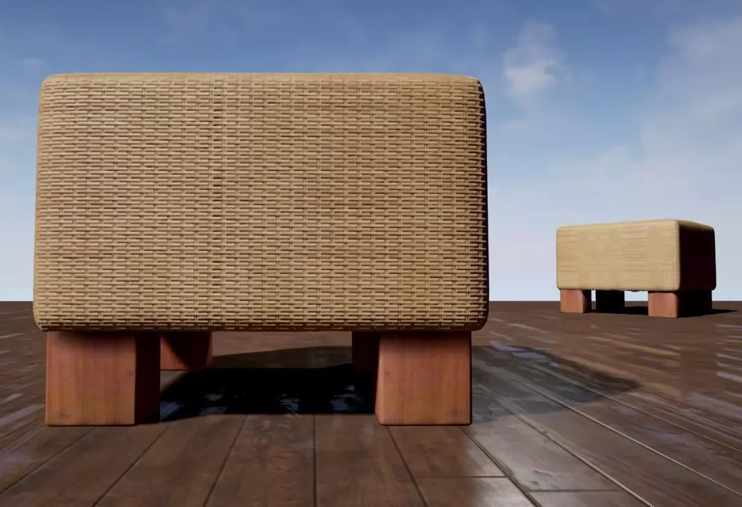 Basket Stool Free 3D model_0