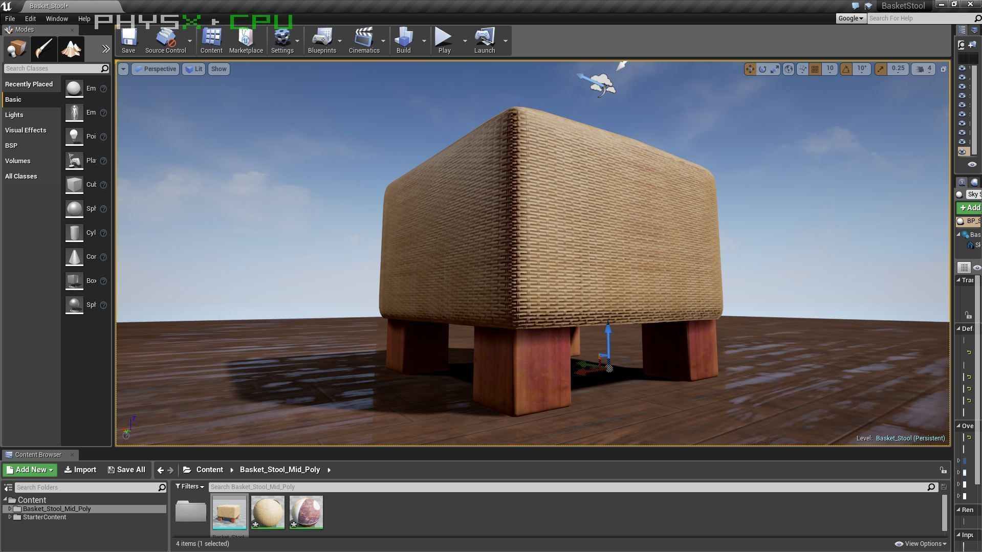 Basket Stool Free 3D model_17
