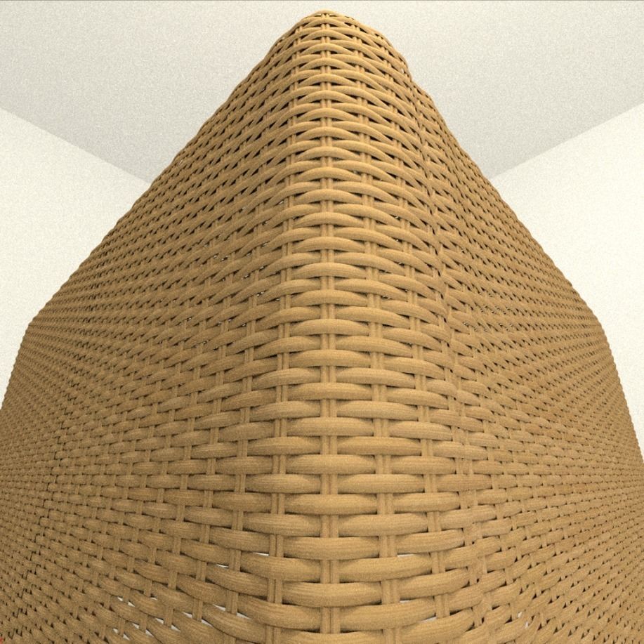 Basket Stool Free 3D model_23