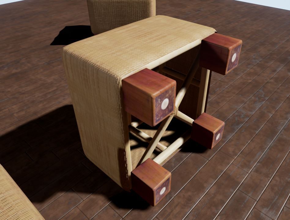 Basket Stool Free 3D model_12