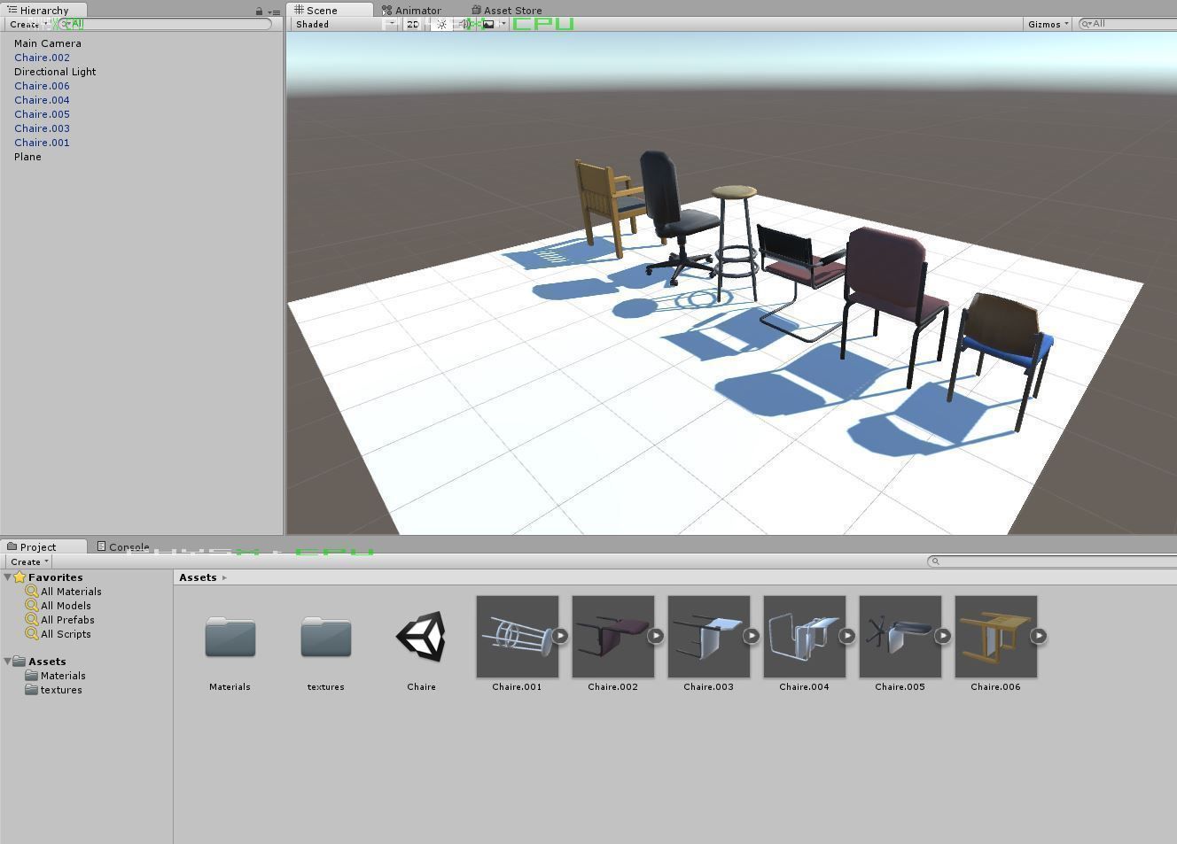 Low Poly Chairs Set two with metal frame and seat Free low-poly 3D model_12