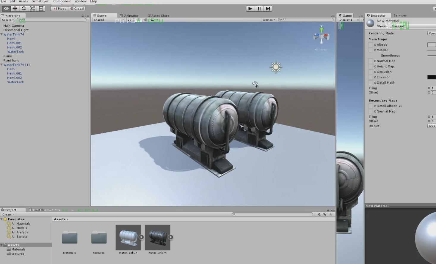 Metal Water Tank Low-poly 3D model_16