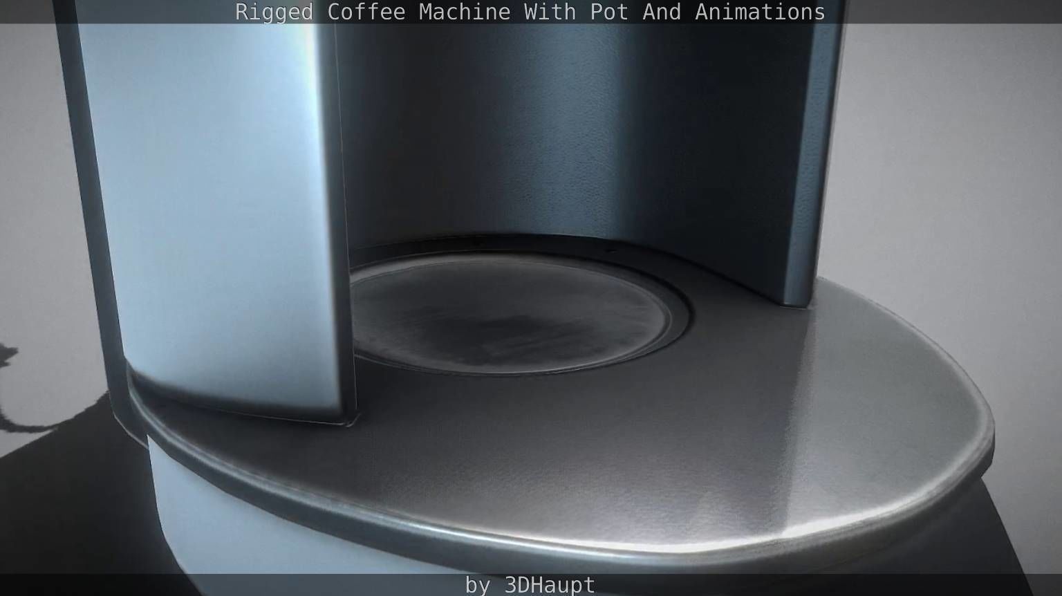 Coffee machine with rigged cable Low-poly 3D model_26
