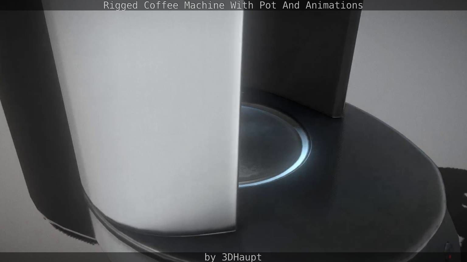 Coffee machine with rigged cable Low-poly 3D model_25