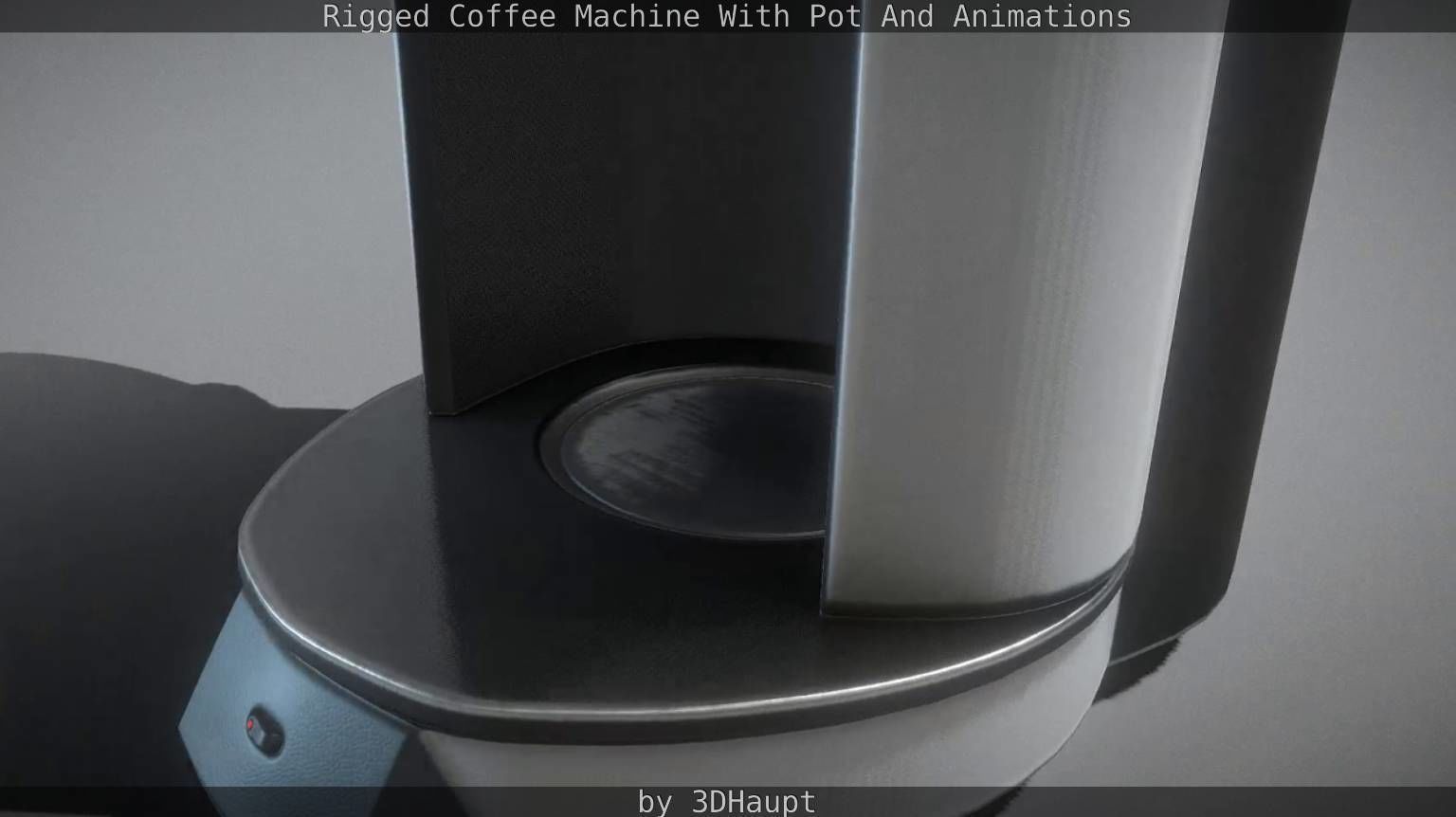 Coffee machine with rigged cable Low-poly 3D model_64