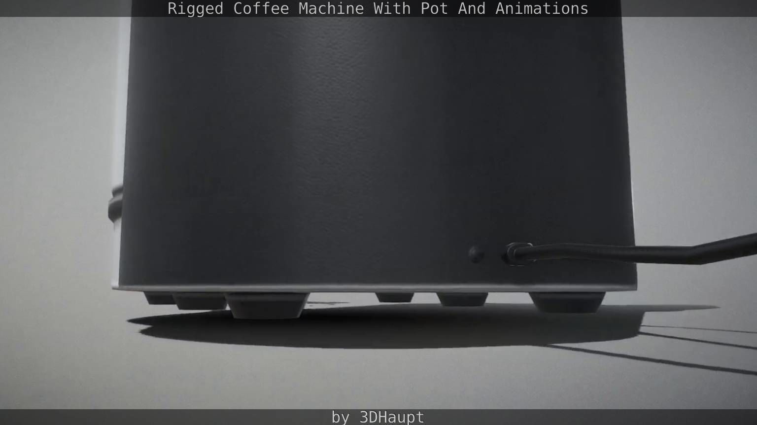 Coffee machine with rigged cable Low-poly 3D model_40
