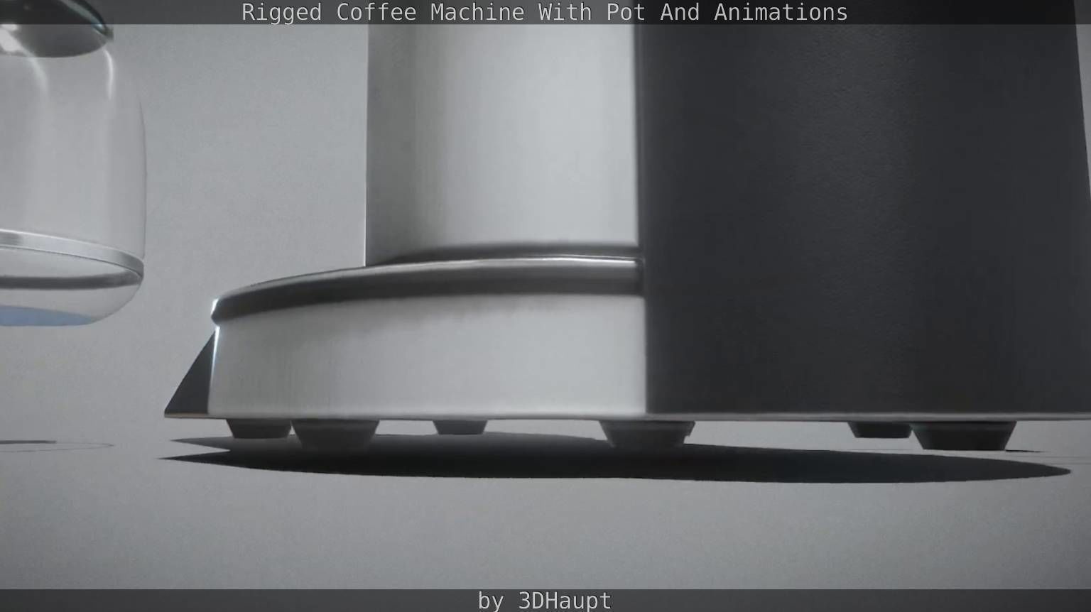 Coffee machine with rigged cable Low-poly 3D model_34