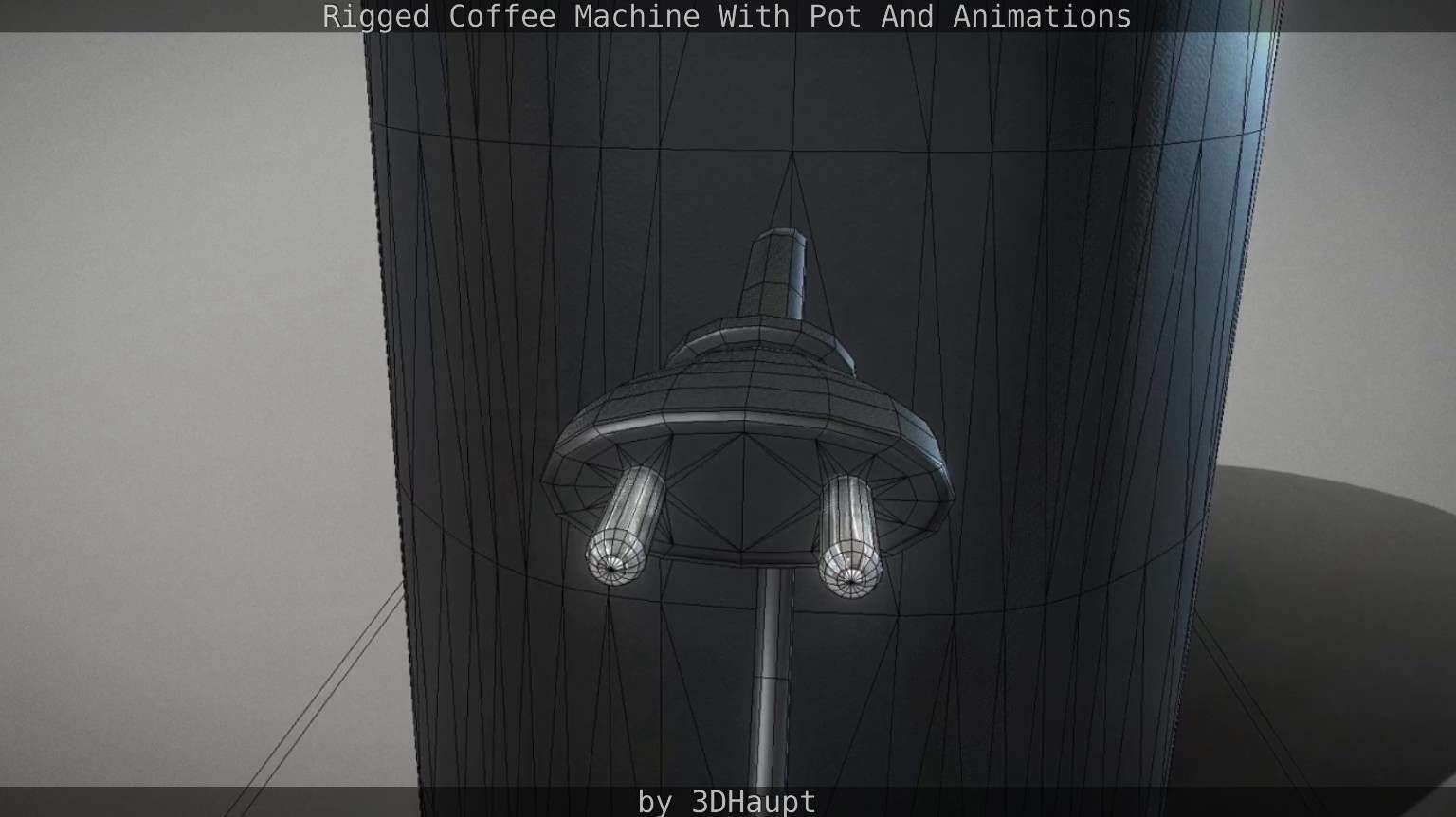 Coffee machine with rigged cable Low-poly 3D model_59