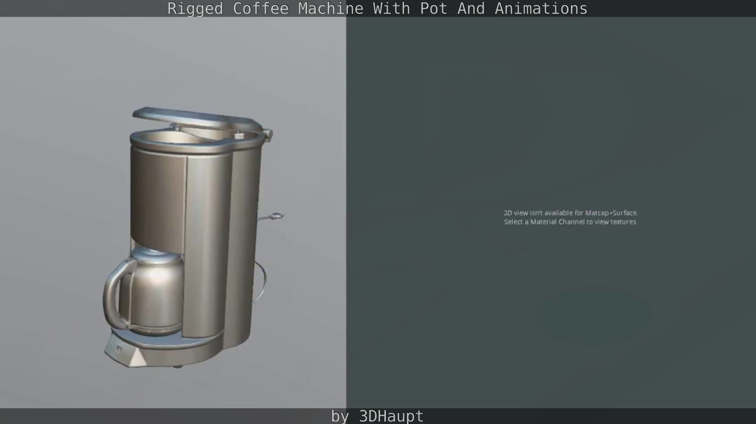 Coffee machine with rigged cable Low-poly 3D model_105