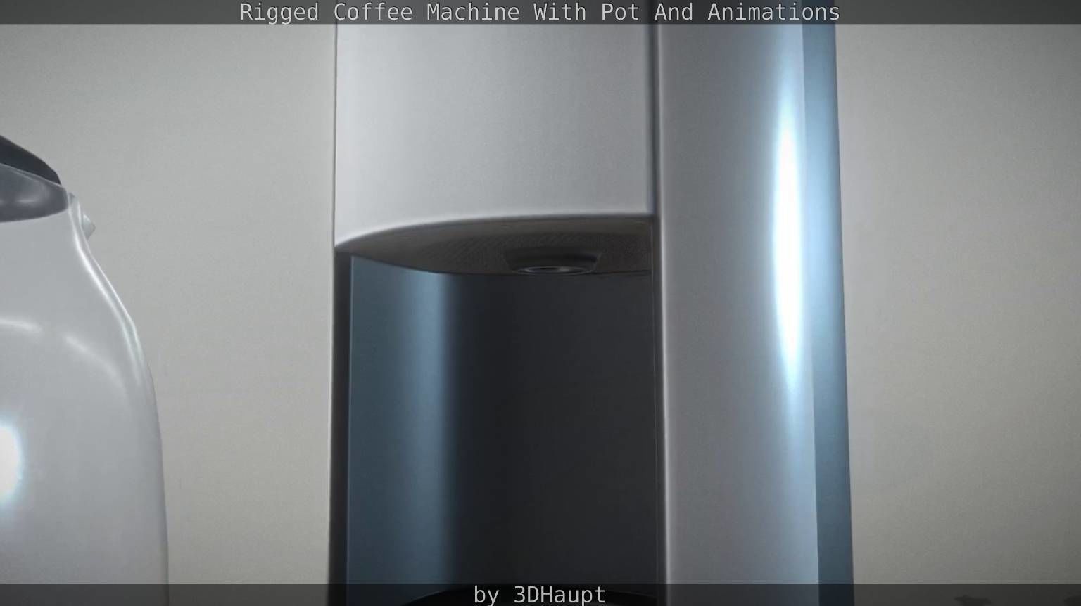 Coffee machine with rigged cable Low-poly 3D model_22