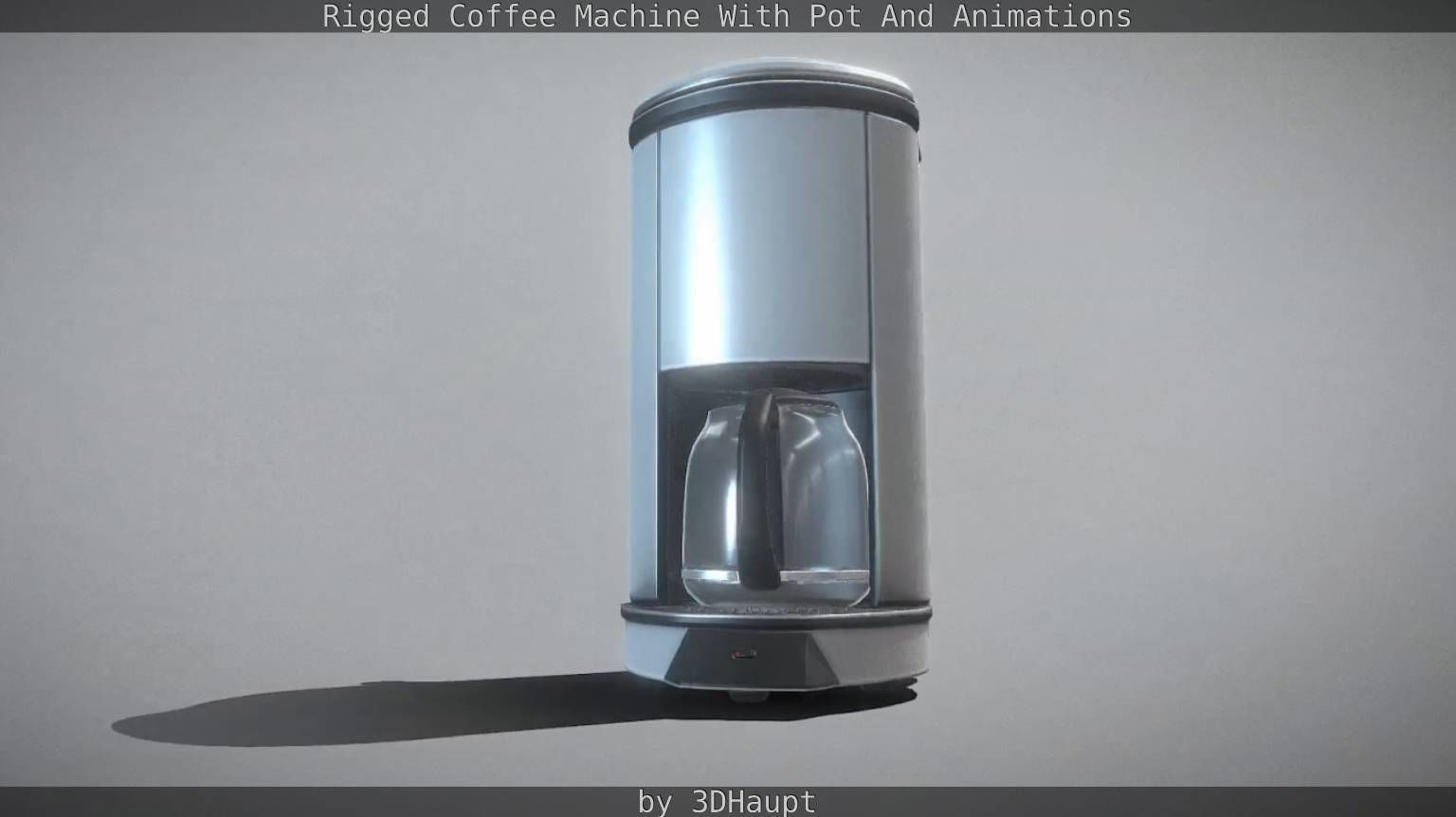 Coffee machine with rigged cable Low-poly 3D model_39