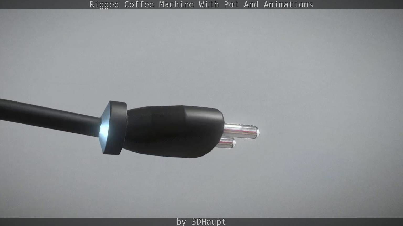 Coffee machine with rigged cable Low-poly 3D model_111