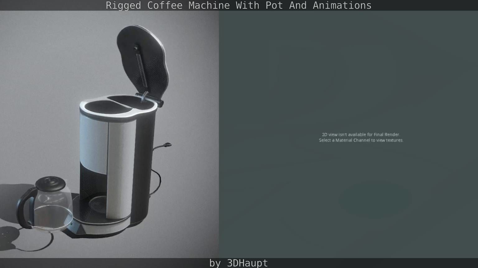 Coffee machine with rigged cable Low-poly 3D model_81