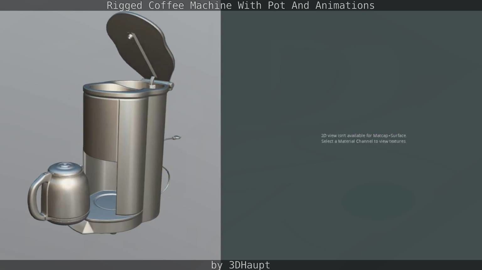 Coffee machine with rigged cable Low-poly 3D model_108