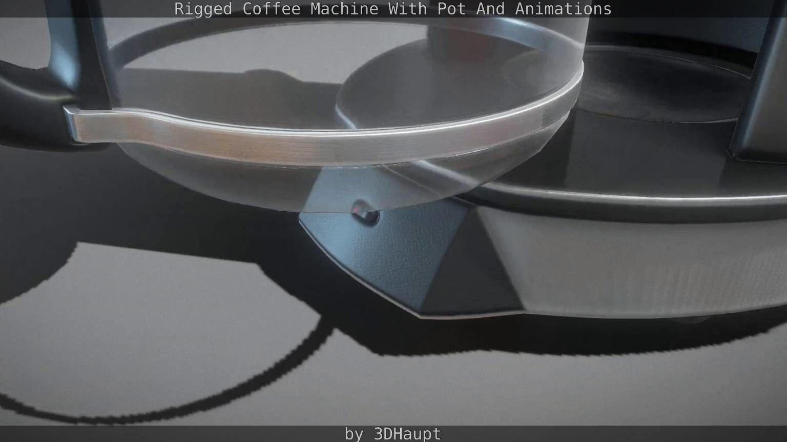 Coffee machine with rigged cable Low-poly 3D model_76