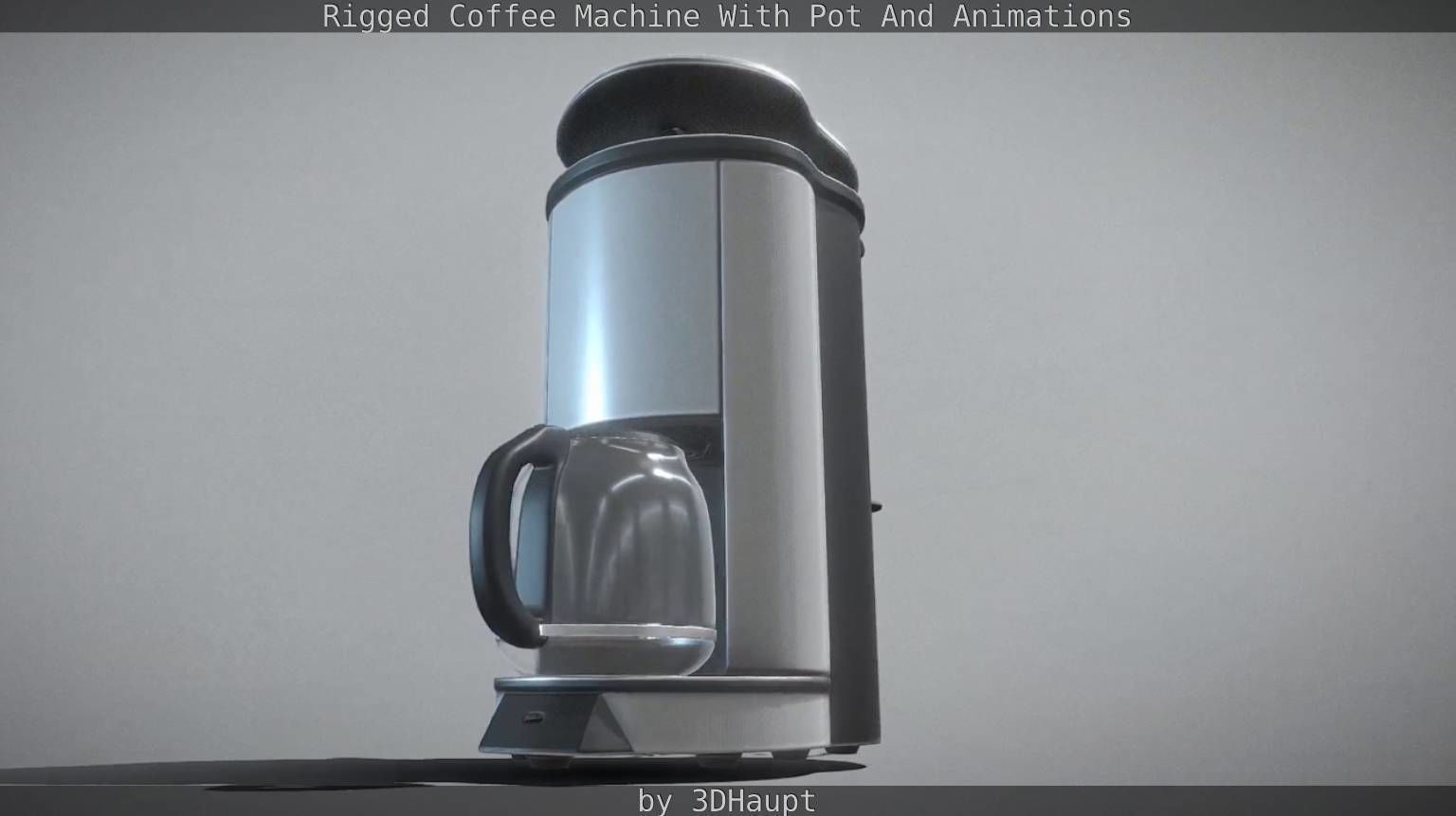 Coffee machine with rigged cable Low-poly 3D model_57