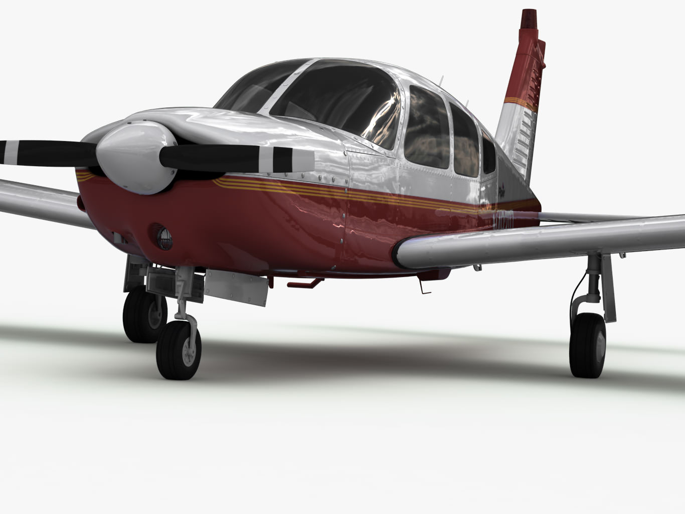 Piper PA-28 Cherokee Arrow 3D model_2