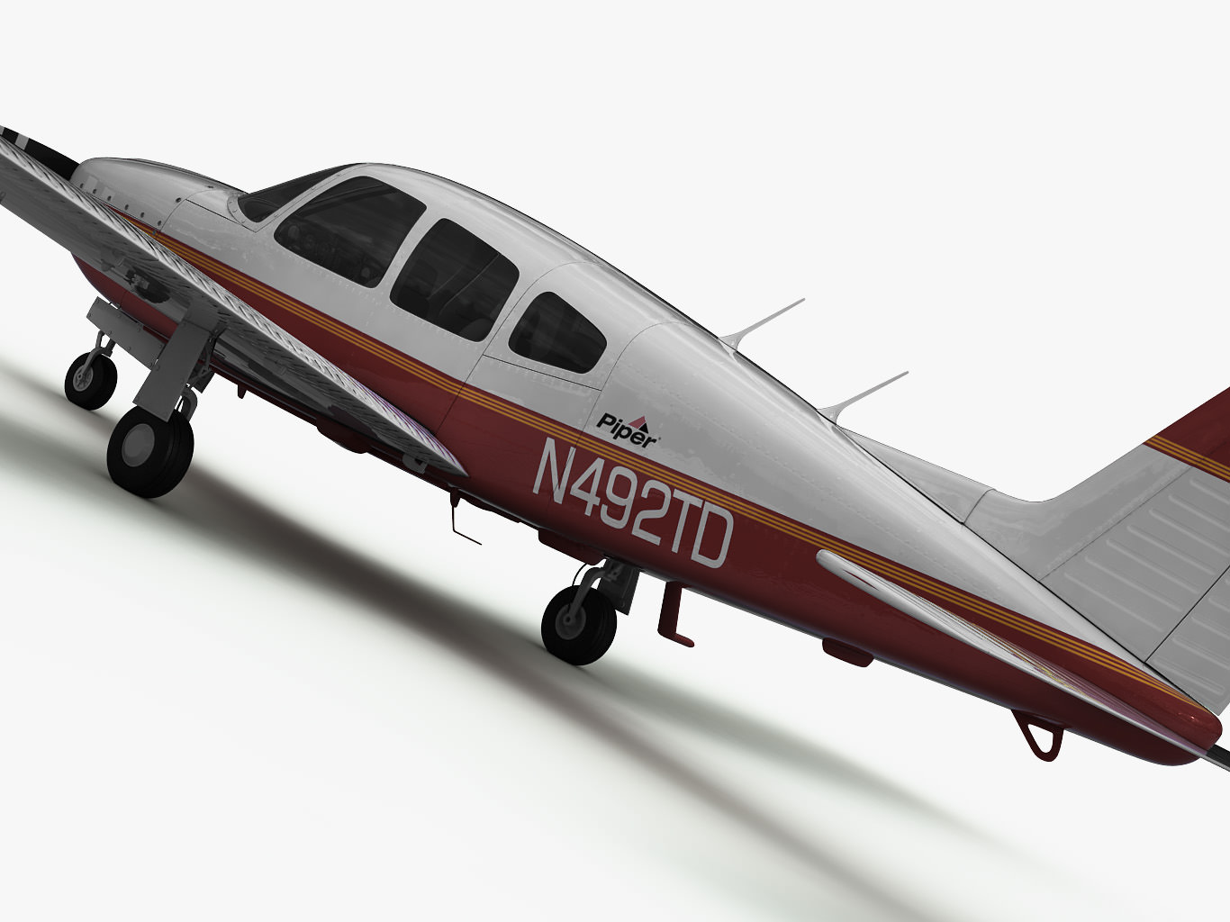 Piper PA-28 Cherokee Arrow 3D model_8