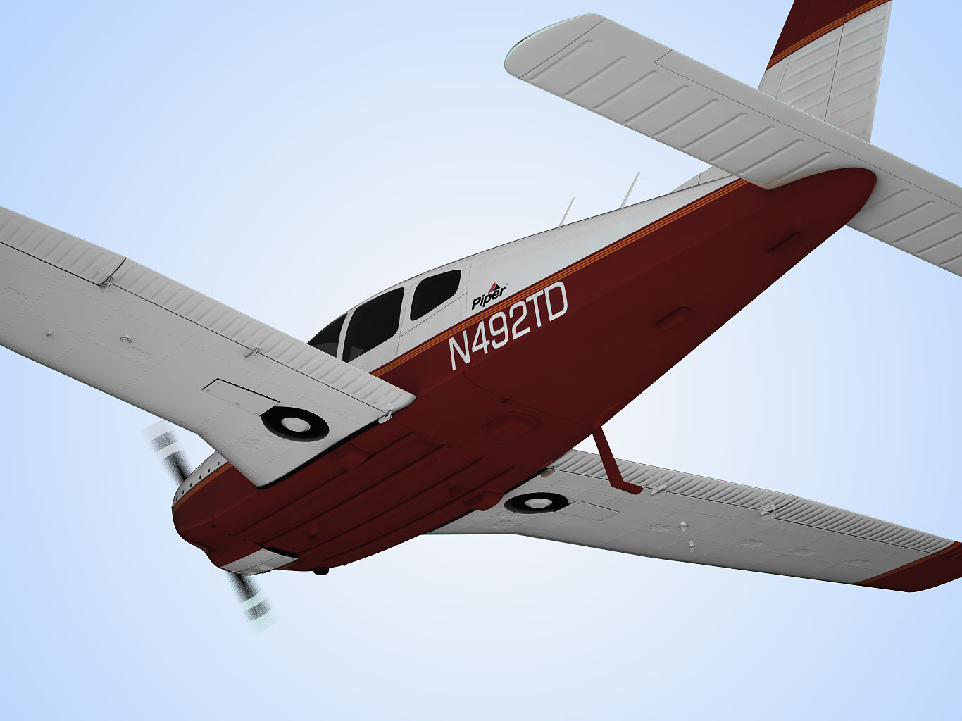 Piper PA-28 Cherokee Arrow 3D model_10