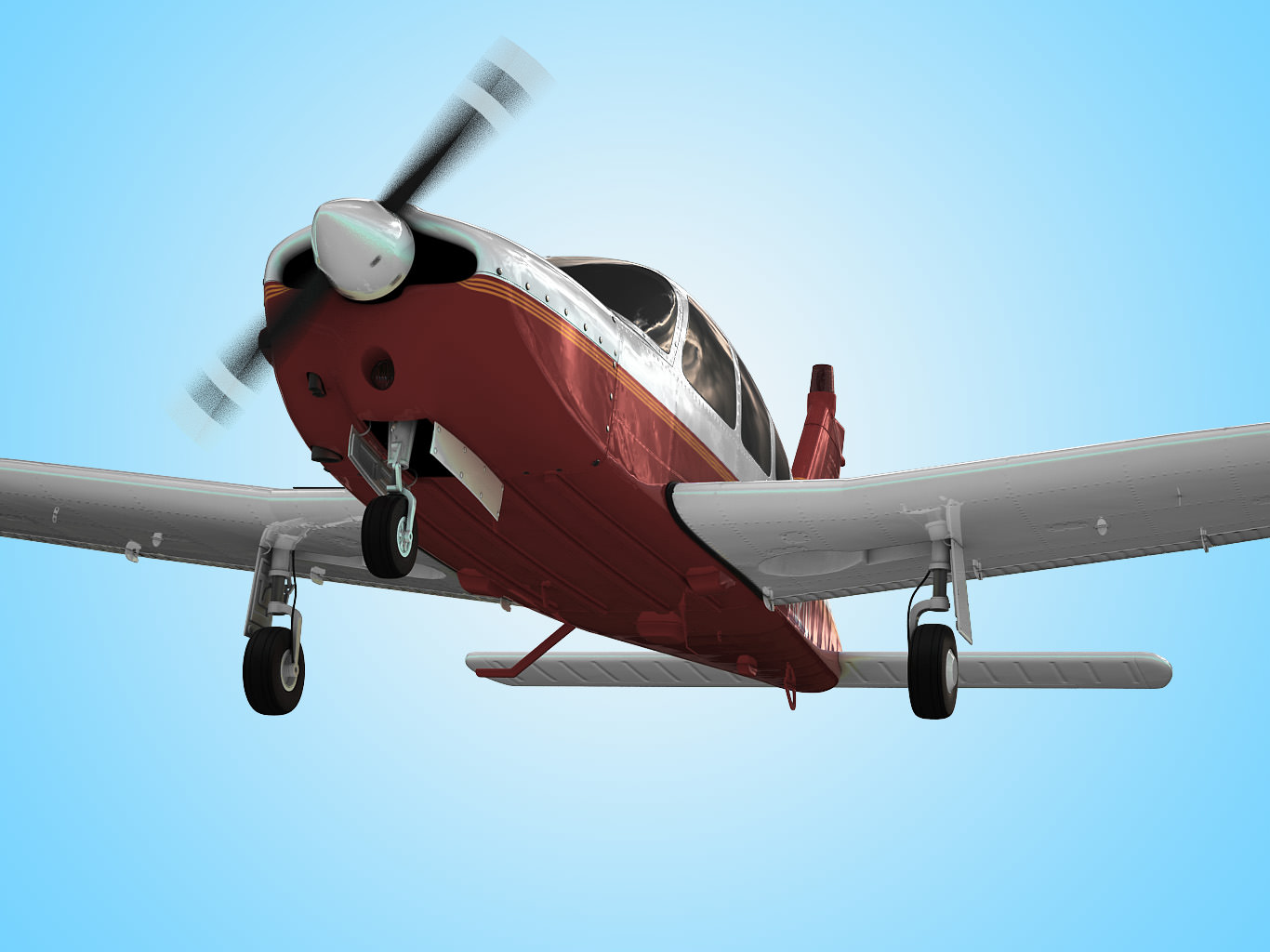 Piper PA-28 Cherokee Arrow 3D model_7