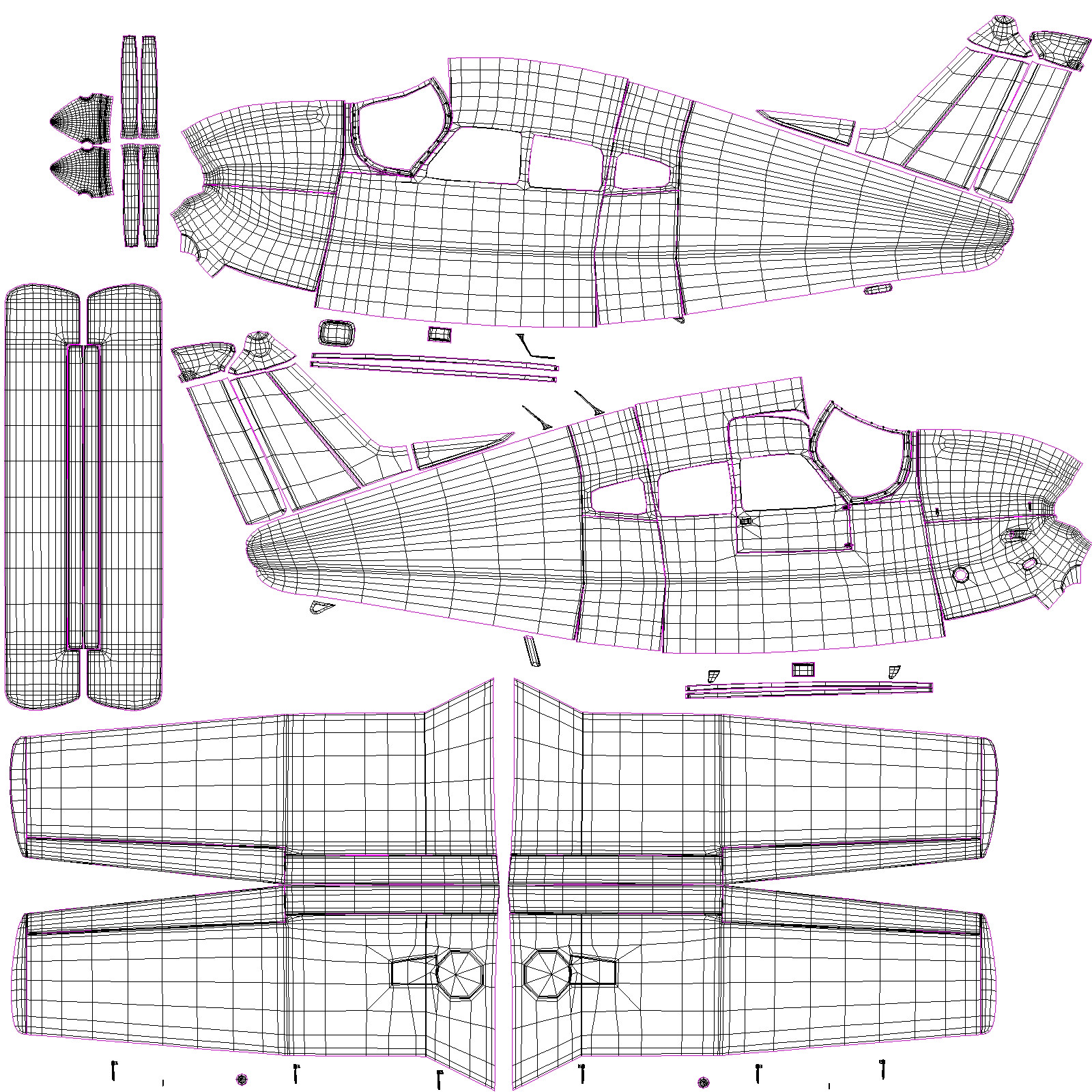 Piper PA-28 Cherokee Arrow 3D model_20