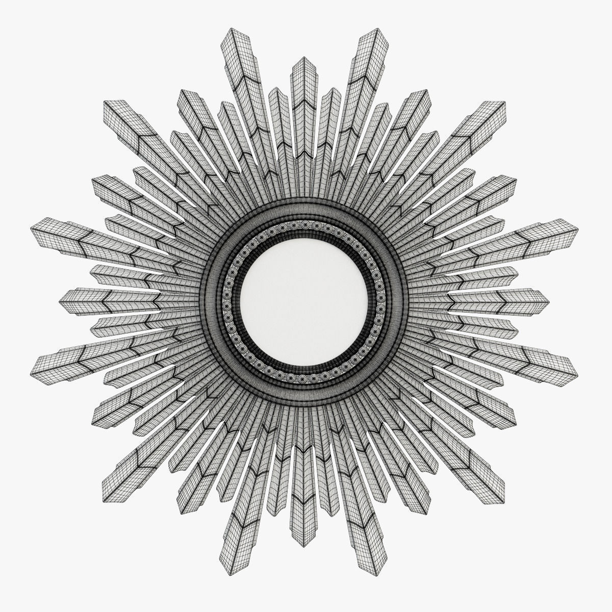 Mirror New Solar Gold 3D model_4