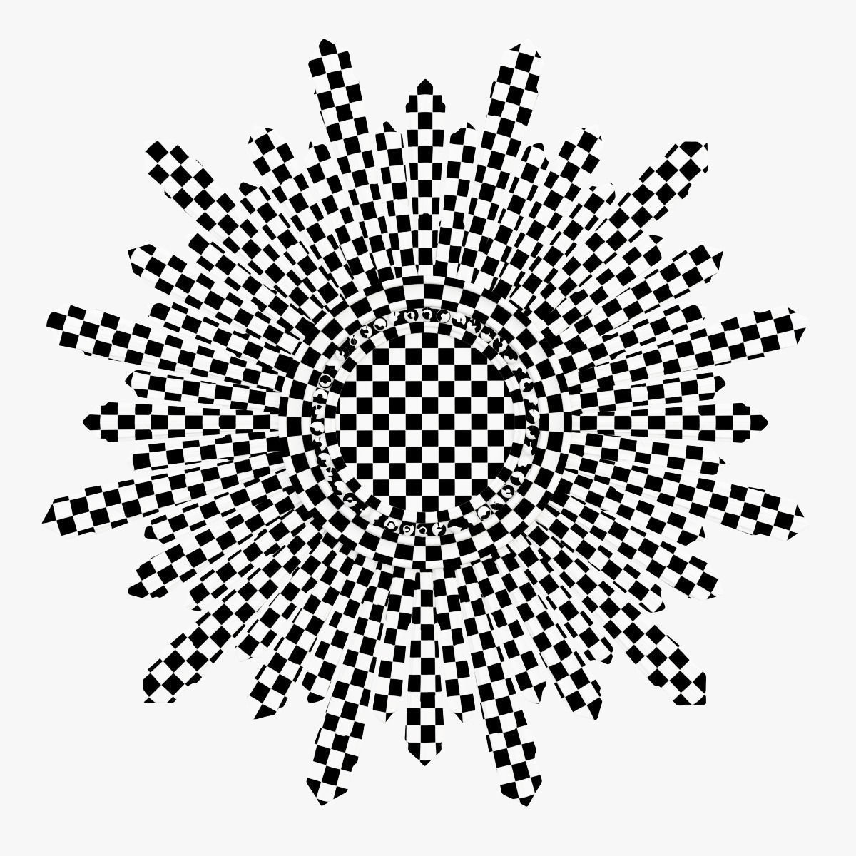 Mirror New Solar Gold 3D model_3