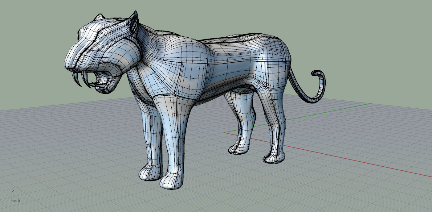 Prehistoric Panther for 3d print 3D print model_1