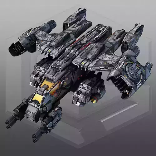 SciFi Dropship  Low-poly 3D model