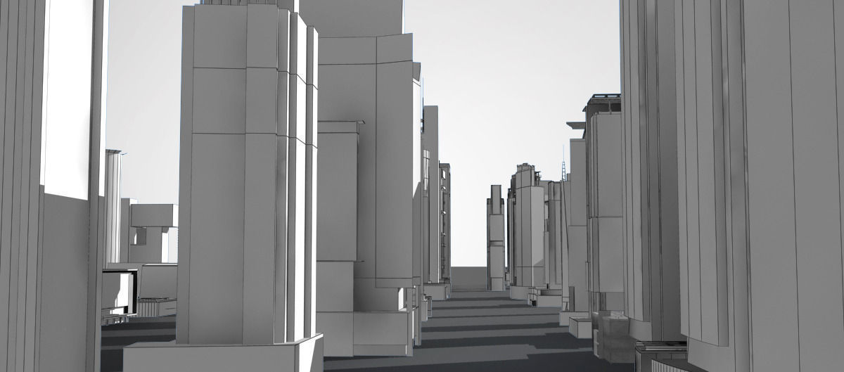 120 lowpoly buildings Low-poly 3D model_14