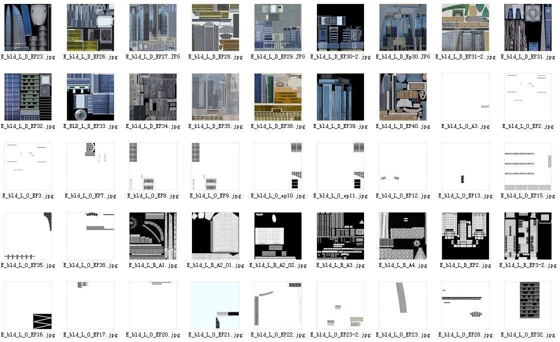 120 lowpoly buildings Low-poly 3D model_19