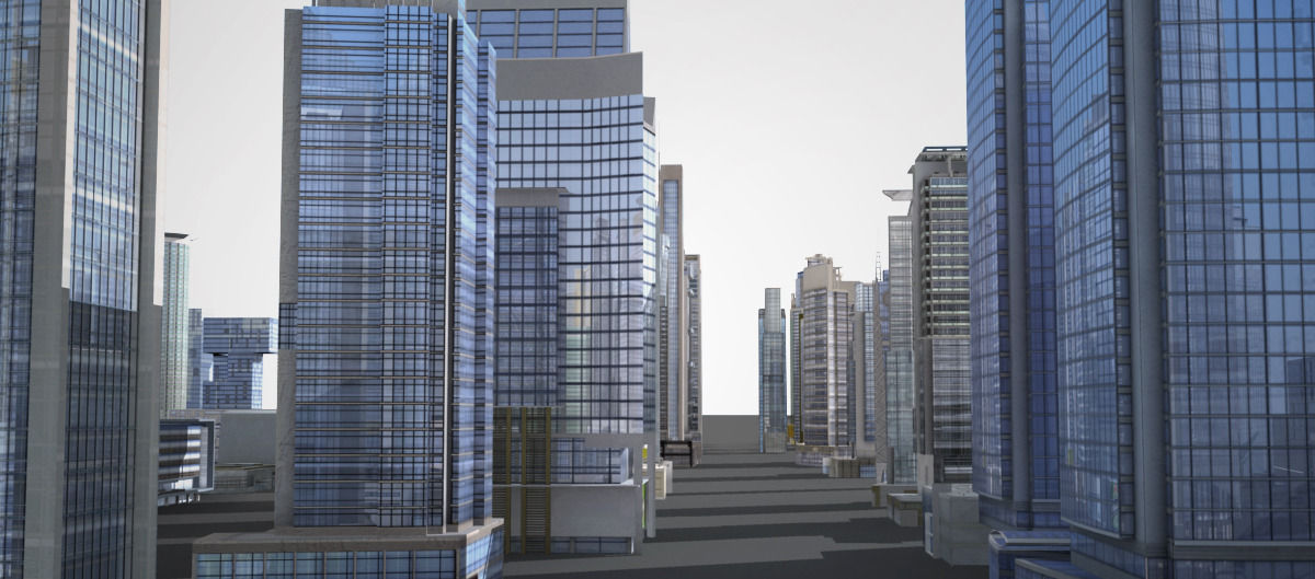 120 lowpoly buildings Low-poly 3D model_12