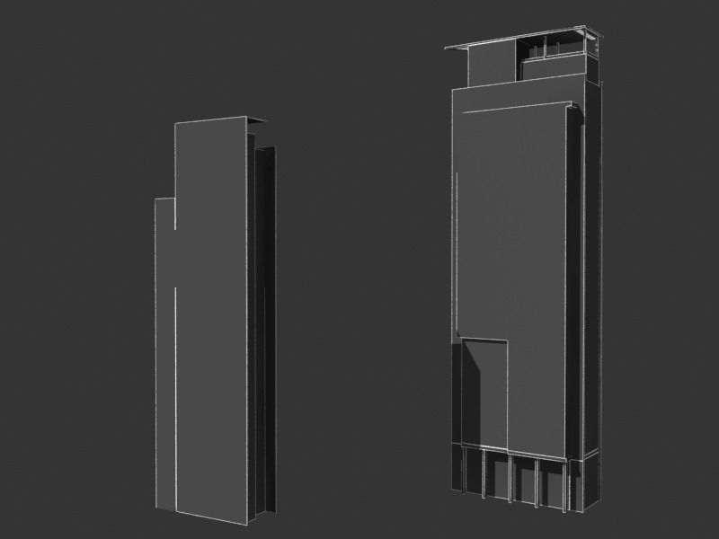 lowpoly buildings set1  Low-poly 3D model_20