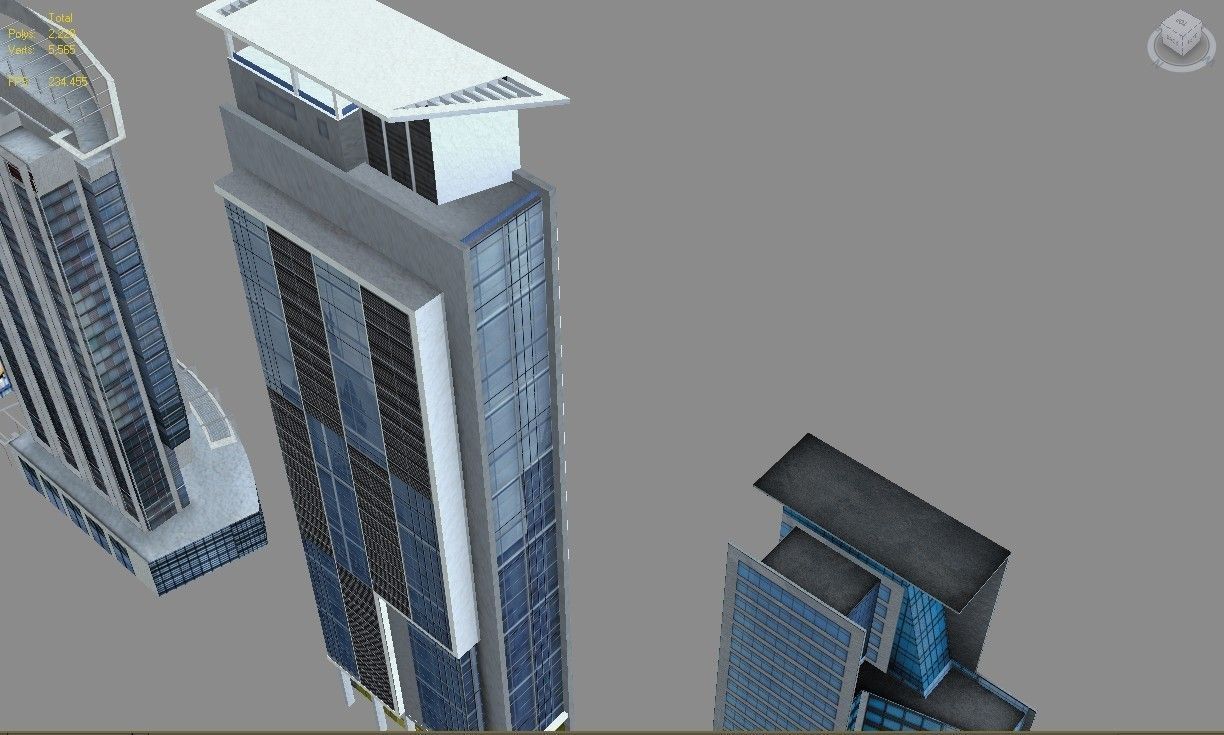lowpoly buildings set1  Low-poly 3D model_38